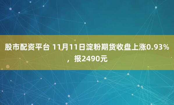 股市配资平台 11月11日淀粉期货收盘上涨0.93%，报2490元